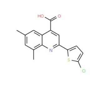 2-(5-Chlorothien-2-yl)-6,8-dimethylquinoline-4-carboxylic acid - chemical structure image