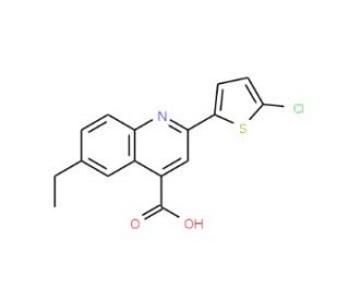 2-(5-Chlorothien-2-yl)-6-ethylquinoline-4-carboxylic acid - chemical structure image