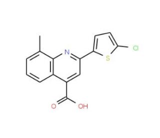 2-(5-Chlorothien-2-yl)-8-methylquinoline-4-carboxylic acid - chemical structure image