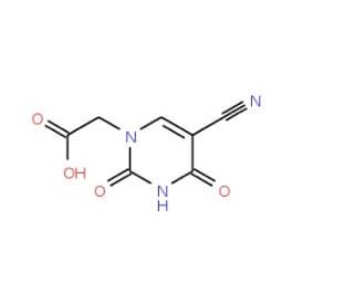2-[5-Cyano-2,4-dioxo-3,4-dihydro-1(2H)-pyrimidinyl]acetic acid (CAS 56673-29-1) - chemical structure image