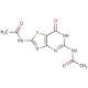 2,5-Diacetamido-2,3-dihydrothiazolo[4,5-d]pyrimidine-7-(6H)-one (CAS 22365-29-3) - chemical structure image