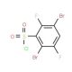 2,5-Dibromo-3,6-difluorobenzenesulfonyl chloride (CAS 207853-66-5) - chemical structure image