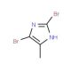 2,5-Dibromo-4-methylimidazole (CAS 219814-29-6) - chemical structure image