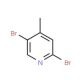 2,5-Dibromo-4-methylpyridine (CAS 3430-26-0) - chemical structure image