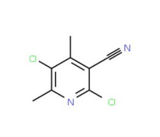 2,5-Dichloro-4,6-dimethylnicotinonitrile (CAS 91591-63-8) - chemical structure image