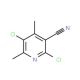 2,5-Dichloro-4,6-dimethylnicotinonitrile (CAS 91591-63-8) - chemical structure image