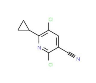 2,5-Dichloro-6-cyclopropylnicotinonitrile - chemical structure image