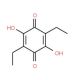 2,5-Diethyl-3,6-dihydroxy-[1,4]benzoquinone - chemical structure image