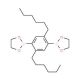 2,5-Dihexyl-1,4-benzenediboronic acid ethylene glycol ester (CAS 883741-17-1) - chemical structure image