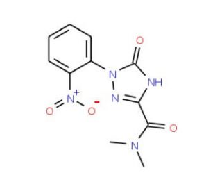 2,5-Dihydro-1-(2-nitrophenyl)-5-oxo-1H-1,2,4-triazole-3-carboxylic acid dimethylamide - chemical structure image
