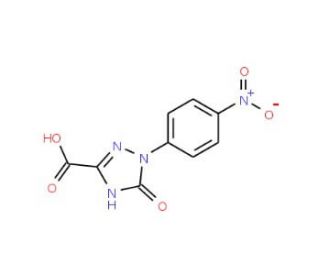 2,5-Dihydro-1-(4-nitrophenyl)-5-oxo-1H-1,2,4-triazole-3-carboxylic acid (CAS 854738-30-0) - chemical structure image