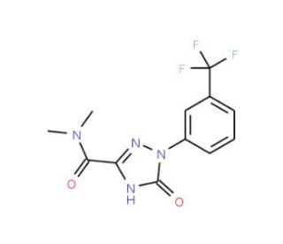 2,5-Dihydro-5-oxo-1-(3-trifluoromethylphenyl)-1H-1,2,4-triazole-3-carboxylic acid dimethylamide - chemical structure image