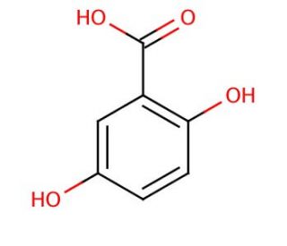 2,5-Dihydroxybenzoic acid (CAS 490-79-9) - chemical structure image