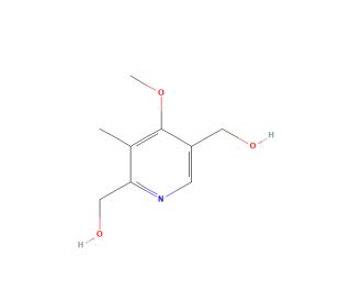 2,5-Dihydroxymethyl-4-methoxy-3-methylpyridine (CAS 120003-76-1) - chemical structure image