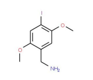 2,5-Dimethoxy-4-iodobenzylamine (CAS 886362-66-9) - chemical structure image
