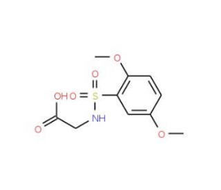 {[(2,5-dimethoxyphenyl)sulfonyl]amino}acetic acid - chemical structure image