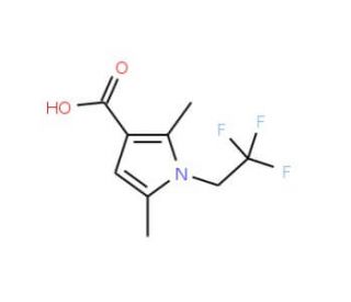 2,5-dimethyl-1-(2,2,2-trifluoroethyl)-1H-pyrrole-3-carboxylic acid - chemical structure image