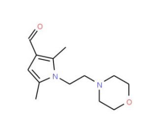 2,5-Dimethyl-1-(2-morpholin-4-yl-ethyl)-1H-pyrrole-3-carbaldehyde - chemical structure image