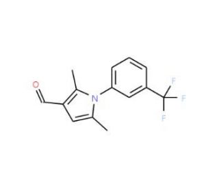 2,5-dimethyl-1-[3-(trifluoromethyl)phenyl]-1H-pyrrole-3-carbaldehyde (CAS 207233-99-6) - chemical structure image