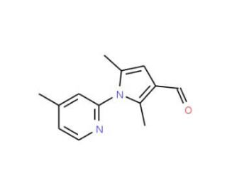 2,5-Dimethyl-1-(4-methyl-pyridin-2-yl)-1H-pyrrole-3-carbaldehyde (CAS 445428-51-3) - chemical structure image