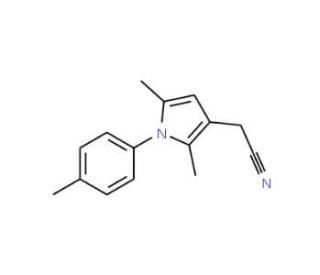 [2,5-dimethyl-1-(4-methylphenyl)-1H-pyrrol-3-yl]acetonitrile (CAS 42780-50-7) - chemical structure image