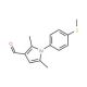2,5-dimethyl-1-[4-(methylthio)phenyl]-1H-pyrrole-3-carbaldehyde (CAS 923743-09-3) - chemical structure image