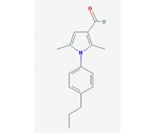 2,5-dimethyl-1-(4-propylphenyl)-1H-pyrrole-3-carbaldehyde - chemical structure image