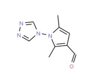 2,5-Dimethyl-1-(4H-1,2,4-triazol-4-yl)-1H-pyrrole-3-carbaldehyde (CAS 453557-49-8) - chemical structure image