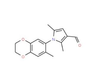2,5-Dimethyl-1-(7-methyl-2,3-dihydro-benzo[1,4]-dioxin-6-yl)-1H-pyrrole-3-carbaldehyde - chemical structure image