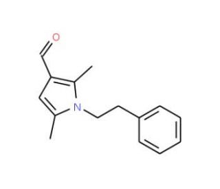 2,5-Dimethyl-1-phenethyl-1H-pyrrole-3-carbaldehyde - chemical structure image