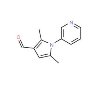 2,5-Dimethyl-1-pyridin-3-yl-1H-pyrrole-3-carbaldehyde (CAS 35711-47-8) - chemical structure image