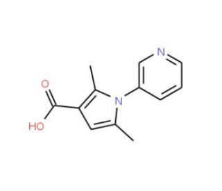 2,5-dimethyl-1-pyridin-3-yl-1H-pyrrole-3-carboxylic acid - chemical structure image