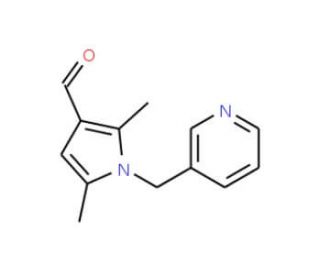 2,5-Dimethyl-1-pyridin-3-ylmethyl-1H-pyrrole-3-carbaldehyde (CAS 878424-30-7) - chemical structure image
