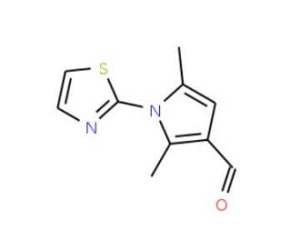 2,5-Dimethyl-1-thiazol-2-yl-1H-pyrrole-3-carbaldehyde - chemical structure image