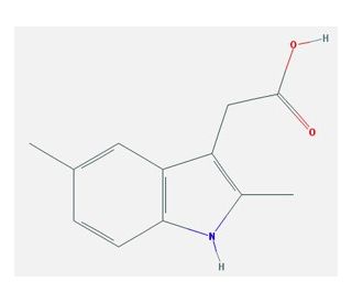(2,5-dimethyl-1H-indol-3-yl)acetic acid (CAS 5435-40-5) - chemical structure image