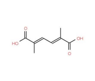 2,5-Dimethyl-2,4-hexadienedioic acid (CAS 20514-41-4) - chemical structure image