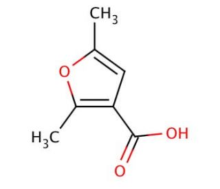 2,5-Dimethyl-3-furoic acid (CAS 636-44-2) - chemical structure image