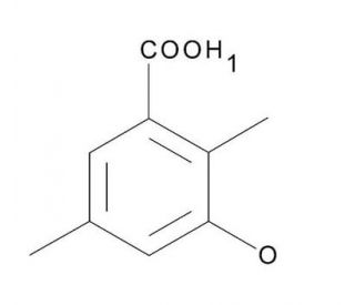 2,5-Dimethyl-3-hydroxybenzoic acid (CAS 27023-06-9) - chemical structure image