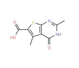 2,5-Dimethyl-4-oxo-3,4-dihydro-thieno[2,3-d]-pyrimidine-6-carboxylic acid - chemical structure image