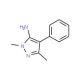 2,5-Dimethyl-4-phenyl-2H-pyrazol-3-ylamine (CAS 3654-22-6) - chemical structure image