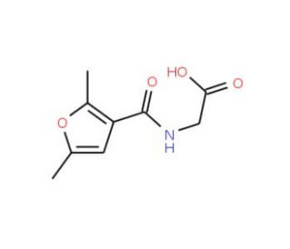 [(2,5-Dimethyl-furan-3-carbonyl)-amino]-acetic acid - chemical structure image
