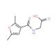 [(2,5-Dimethyl-furan-3-carbonyl)-amino]-acetic acid - chemical structure image