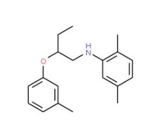 2,5-Dimethyl-N-[2-(3-methylphenoxy)butyl]aniline - chemical structure image