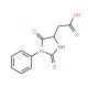 (2,5-Dioxo-1-phenyl-imidazolidin-4-yl)-acetic acid - chemical structure image