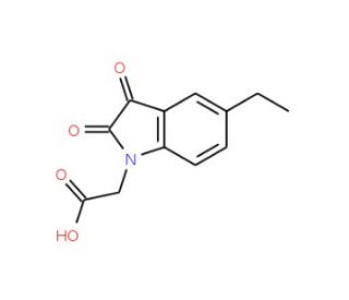 2-(5-ethyl-2,3-dioxo-2,3-dihydro-1H-indol-1-yl)acetic acid - chemical structure image
