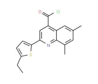 2-(5-ethyl-2-thienyl)-6,8-dimethylquinoline-4-carbonyl chloride - chemical structure image