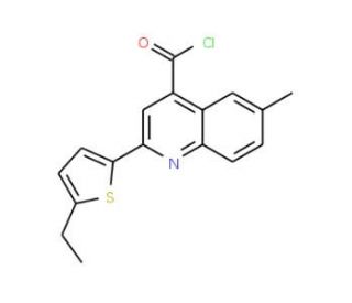 2-(5-ethyl-2-thienyl)-6-methylquinoline-4-carbonyl chloride - chemical structure image