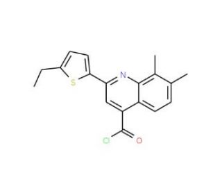 2-(5-ethyl-2-thienyl)-7,8-dimethylquinoline-4-carbonyl chloride - chemical structure image