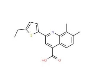 2-(5-ethyl-2-thienyl)-7,8-dimethylquinoline-4-carboxylic acid - chemical structure image