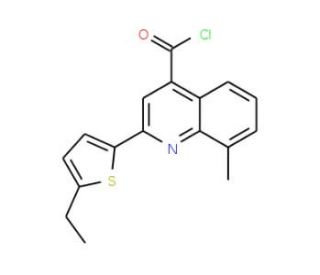2-(5-ethyl-2-thienyl)-8-methylquinoline-4-carbonyl chloride - chemical structure image
